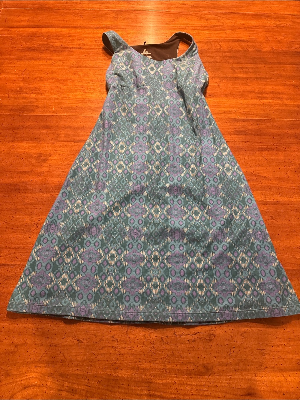 Prana Teal and Purple Patterned Sundress
